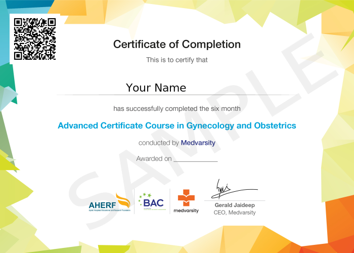 Certificate of Completion