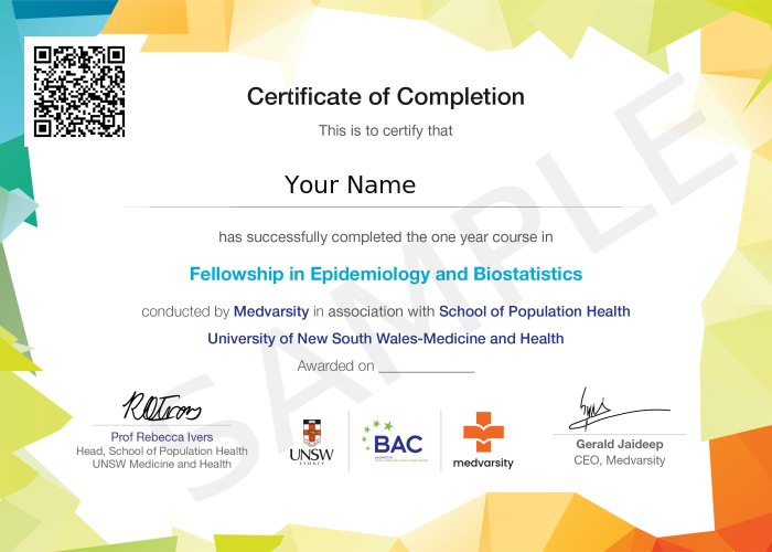 Certificate of Completion