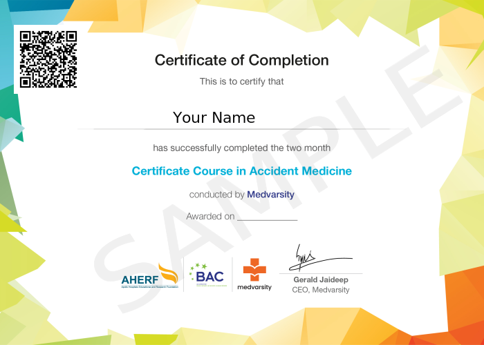 Certificate of Completion