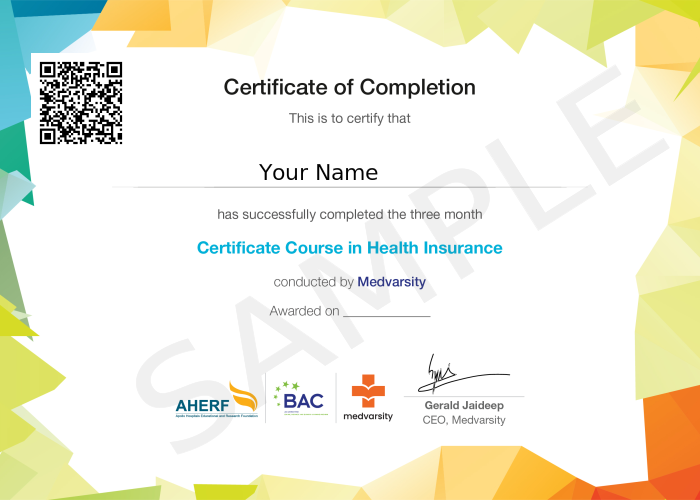 Certificate of Completion