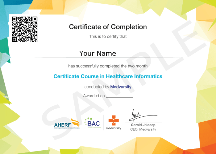 Certificate of Completion