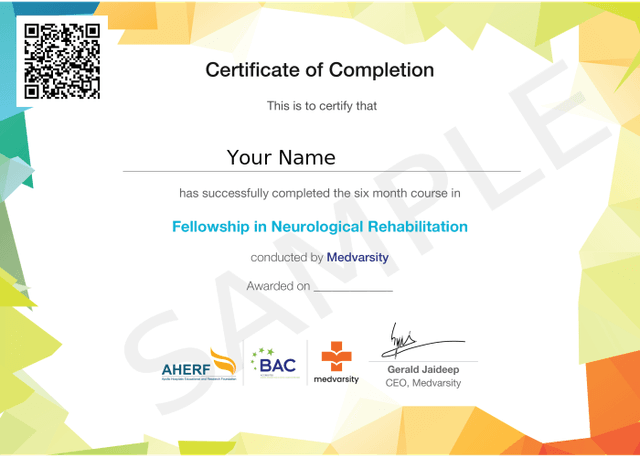 Fellowship in Neurological Rehabilitation - CPD Certified Course