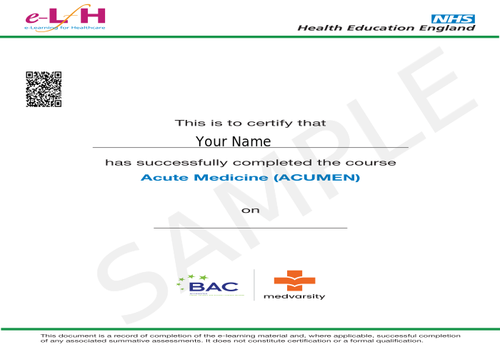 Certificate of Completion