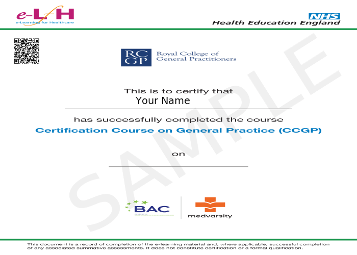 Certificate of Completion