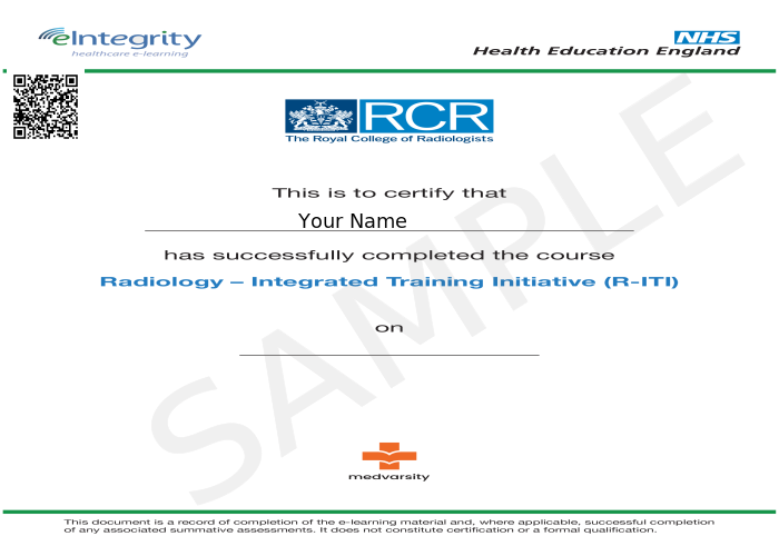 Certificate of Completion