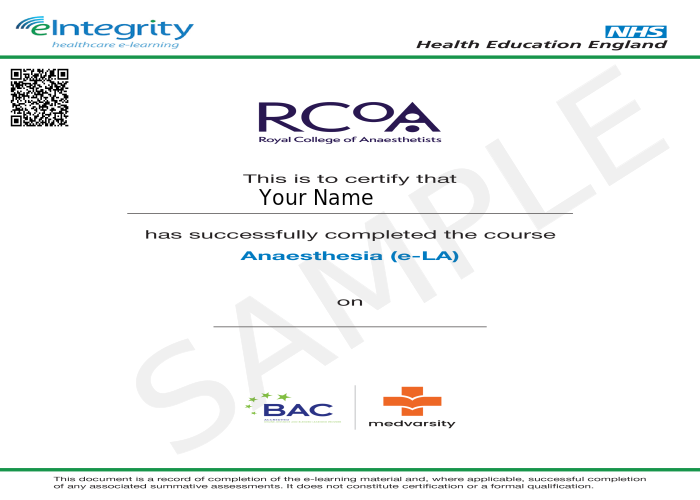 Certificate of Completion