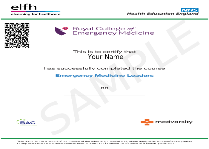 Certificate of Completion