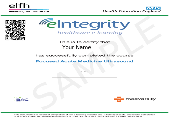 Certificate of Completion