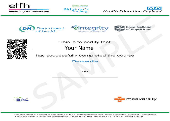 Certificate of Completion