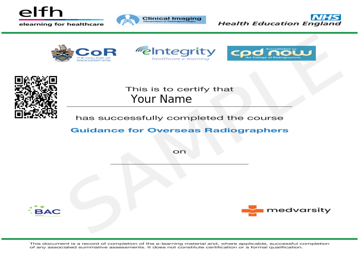 Certificate of Completion